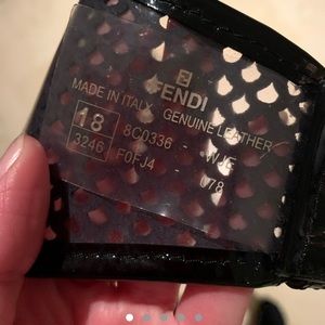 Fendi Patent Laser Cut Belt